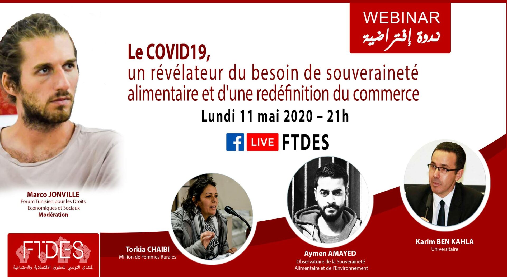 Webinaire :  Le covid19, un révélateur du besoin de souveraineté alimentaire et d’une redéfinition du commerce