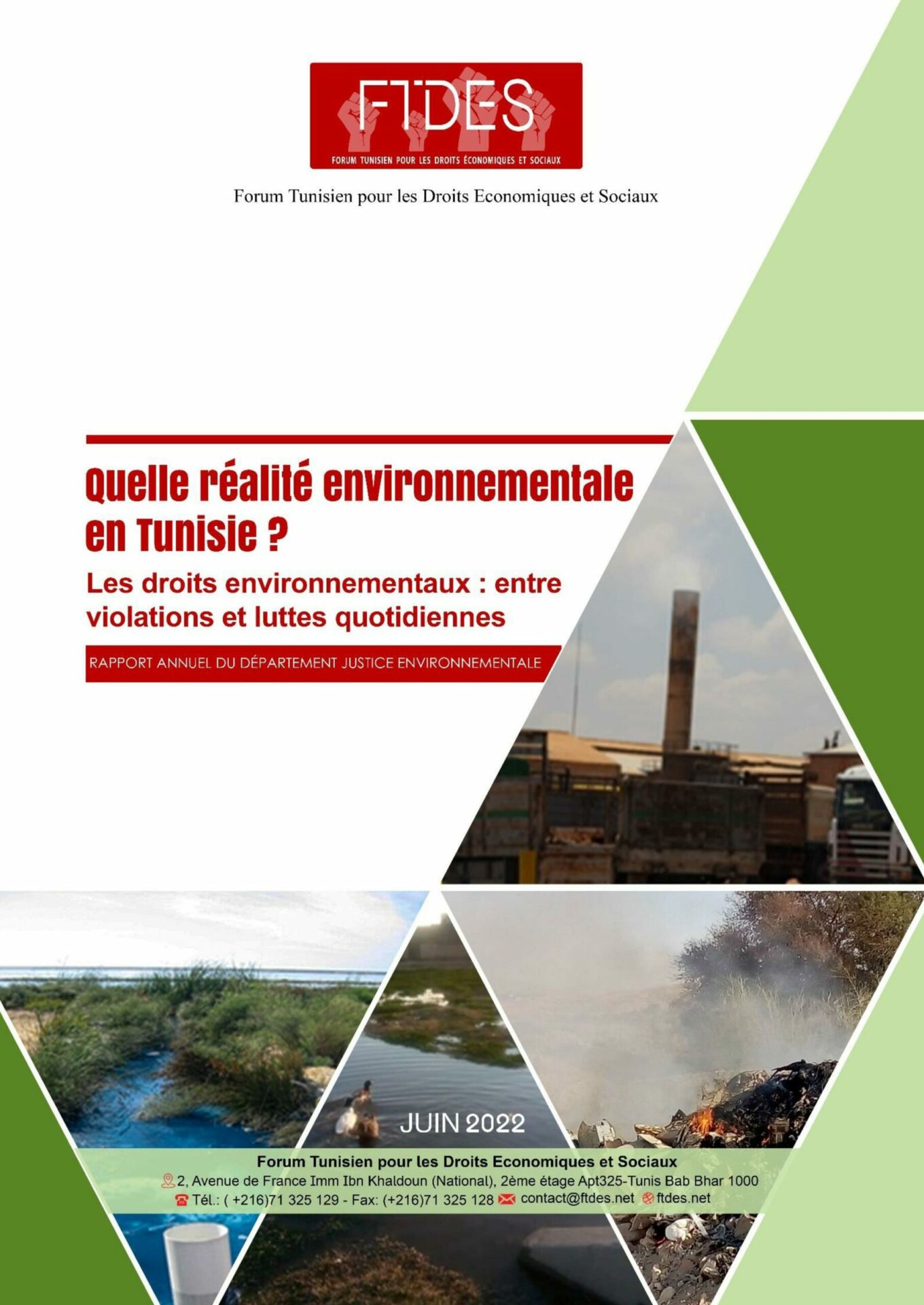 Rappor annuel 2022: Quelle situation environnementale en Tunisie ?  Les droits environnementaux : entre violations et luttes quotidiennes