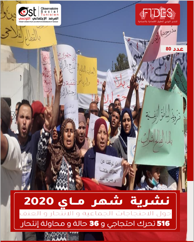 تقرير شهر ماي 2020 حول الاحتجاجات الاجتماعية وحالات الانتحار والعنف